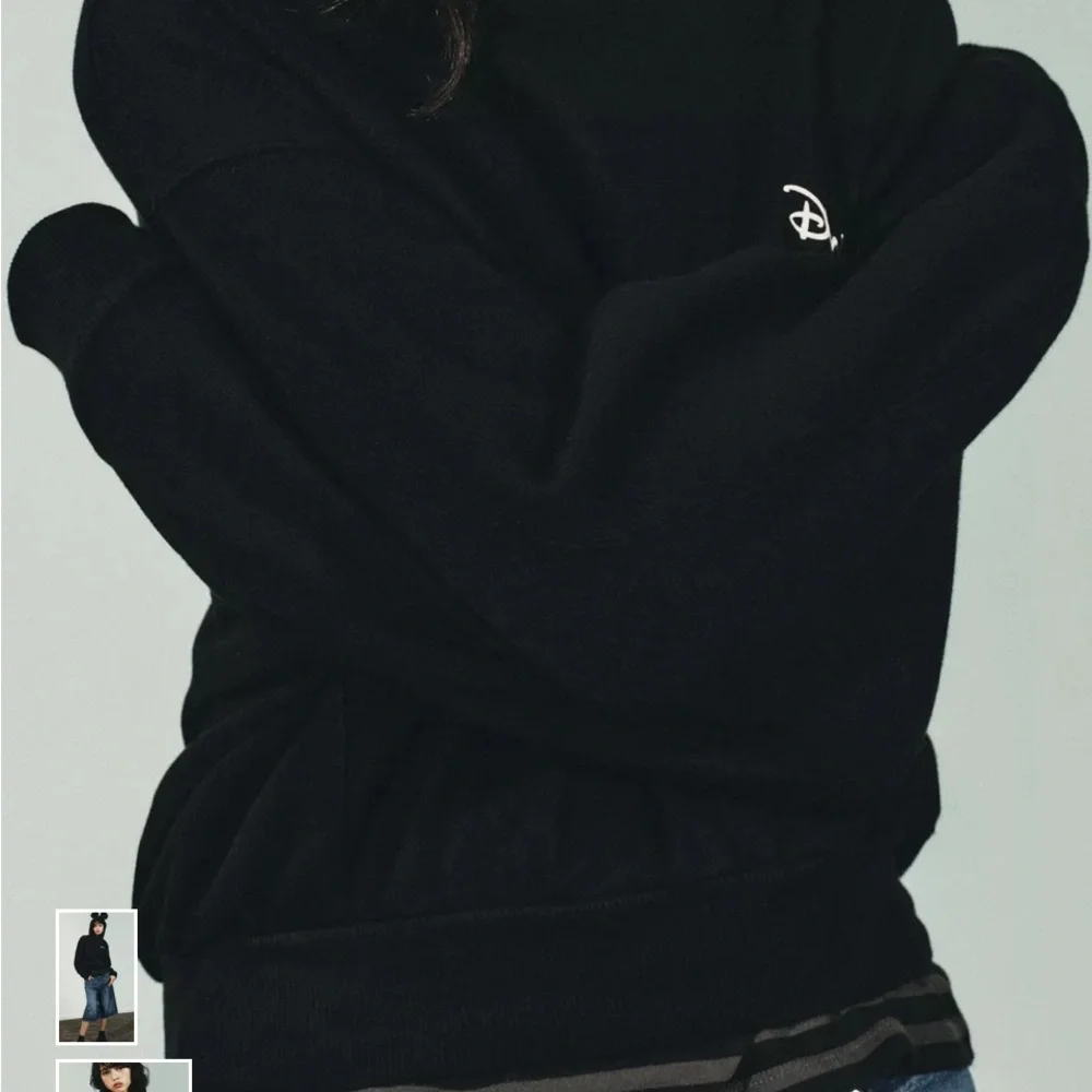 Disney Black Hoodie Sweater with Mouse Ear Hood